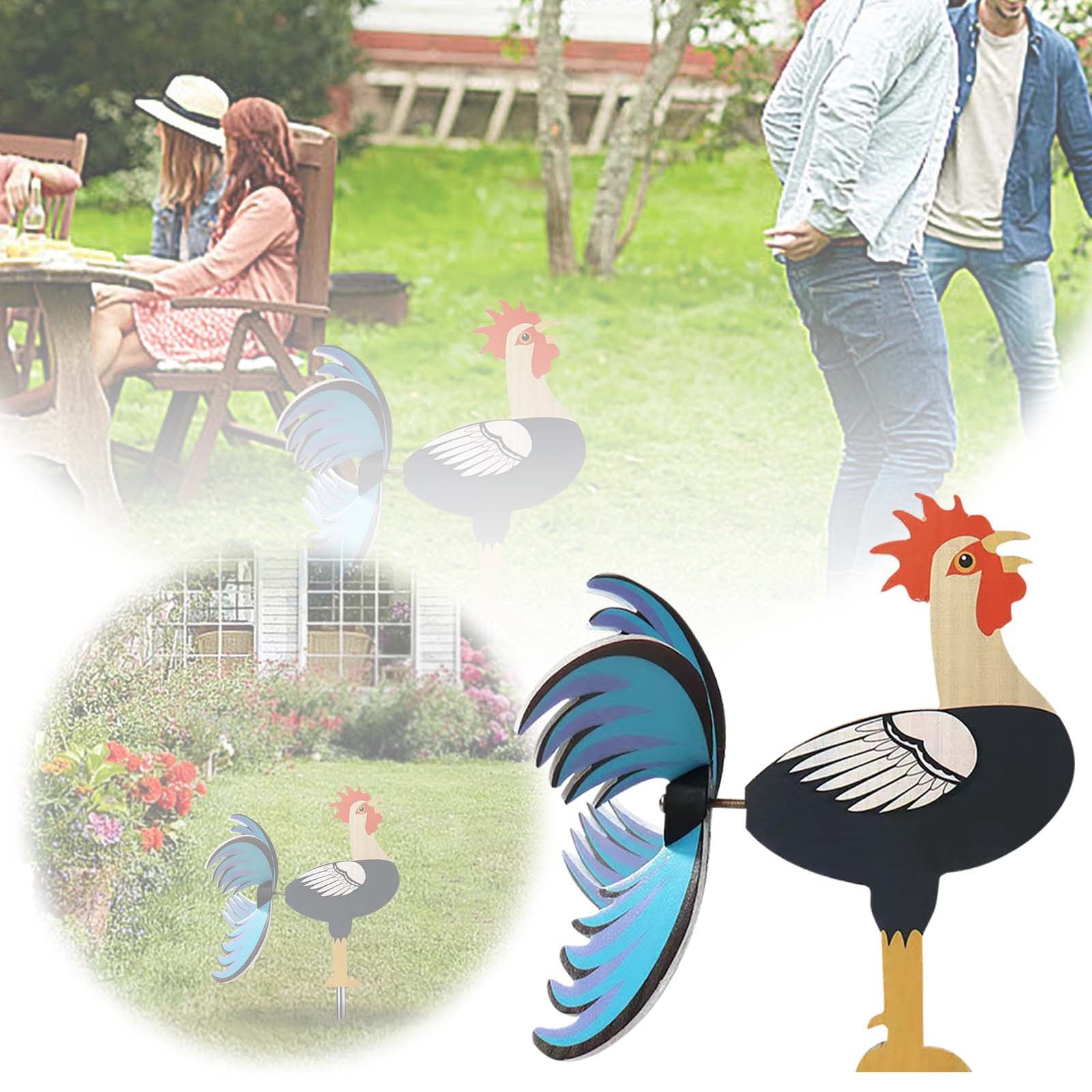 Garden Rooster And Farm Windmill Colorful De ViviG Rooster Pin Wheels