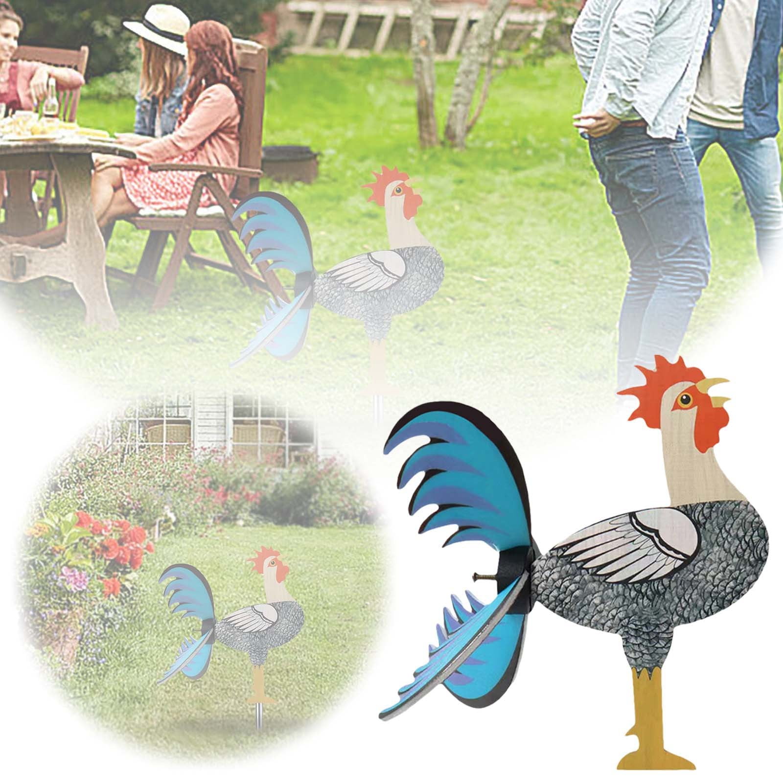 Garden Rooster And Farm Windmill Colorful De ViviG Rooster Pin Wheels