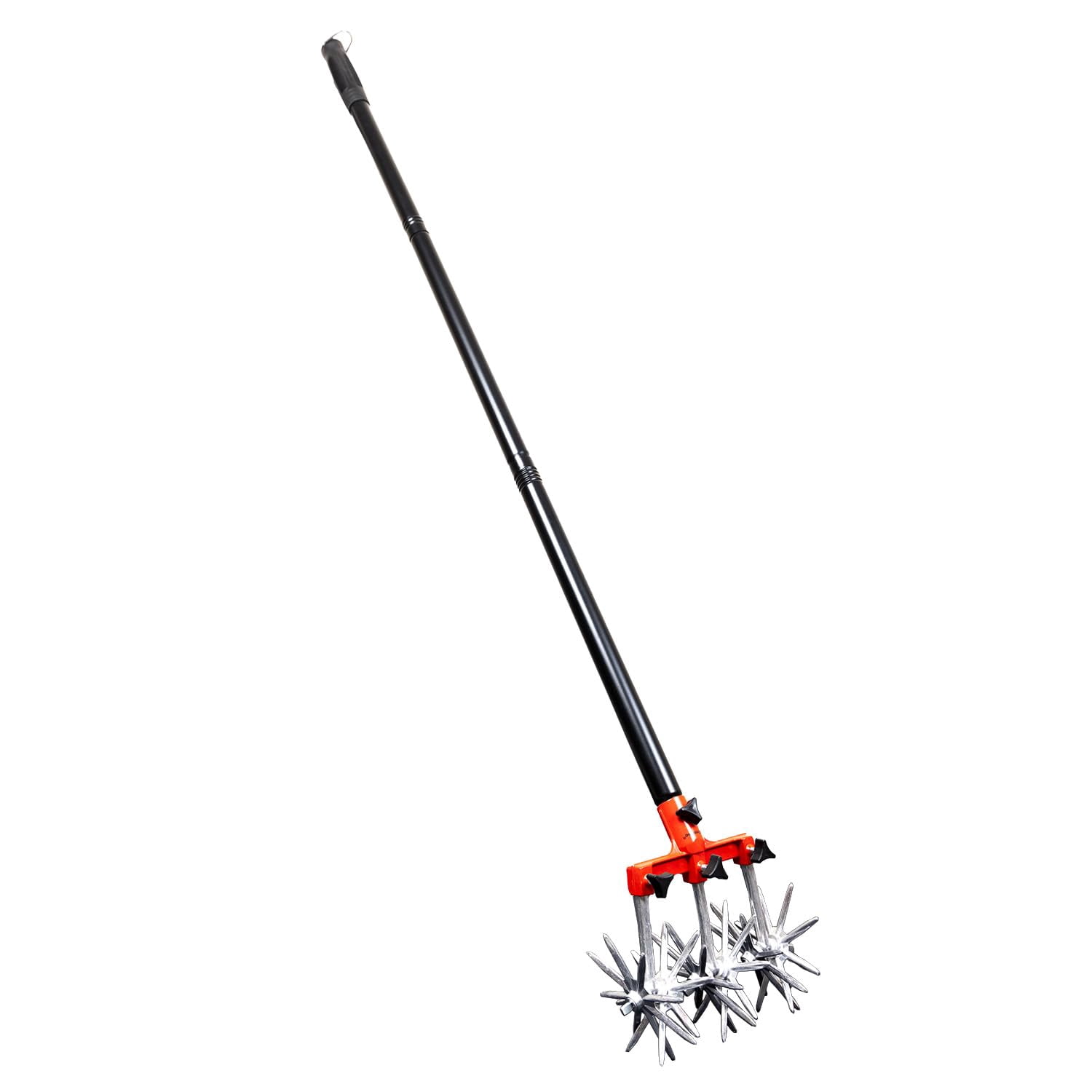 Garden Rotary Adjustable Cultivator Hand Tiller Long Handle Tool For Aerating Weeding Planting And Soil Mixing Or Reseeding Grass Lawn Total Fertilization Weed 55 Inch
