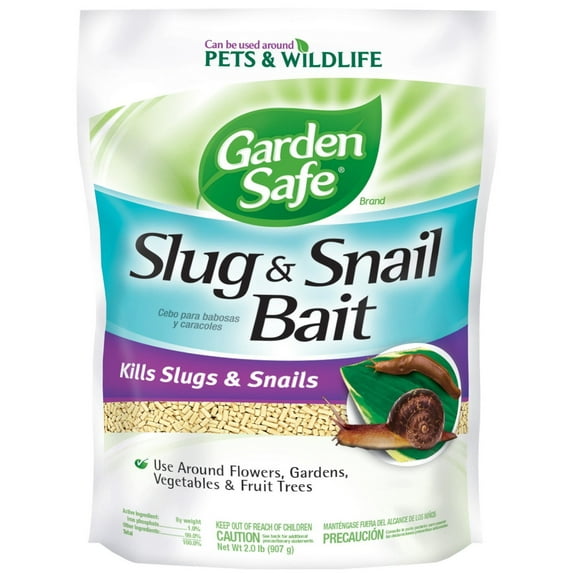 Garden Safe Brand Slug & Snail Bait Granules for Lawns Gardens and Greenhouses, 2 Pounds