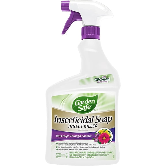 Garden Safe Insecticidal Soap Ready-to-Use Spray - Indoor and Outdoor Use - 32 oz.