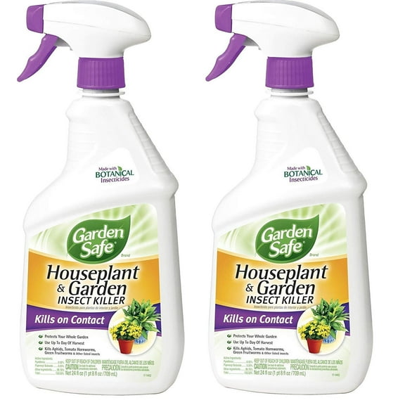 Garden Safe 80422 Houseplant and Garden Insect Killer 24-Ounce Spray, 2 Pack
