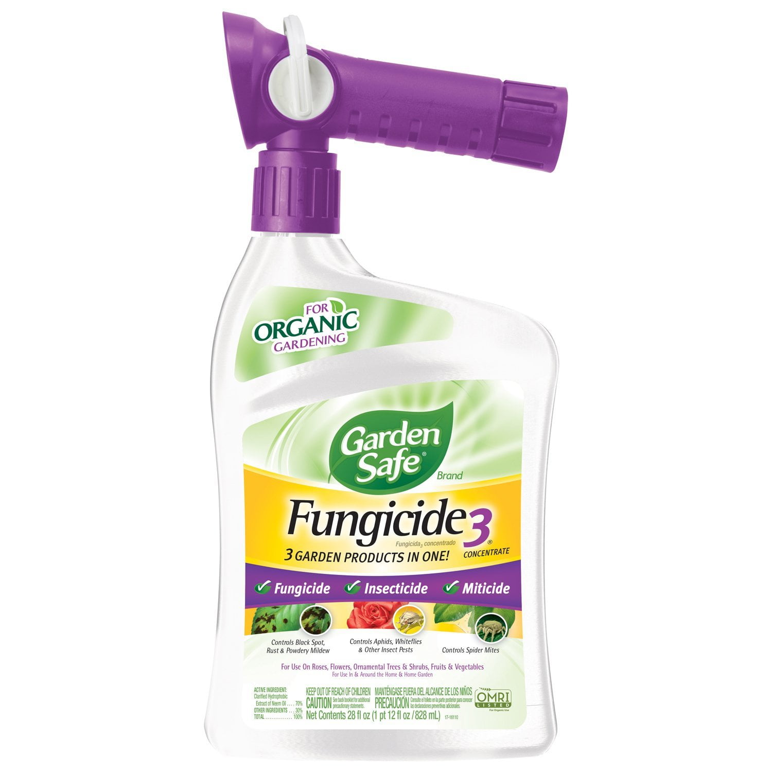 Garden Safe Brand Fungicide3 Concentrate, Ready-to-Spray, 28-Ounce, 6-Pack