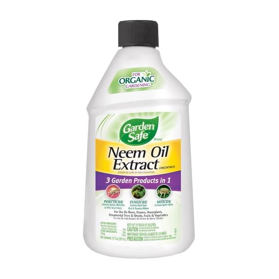 Garden Safe Neem Oil Extract Concentrate for Organic Gardening, 10 Fluid Ounces