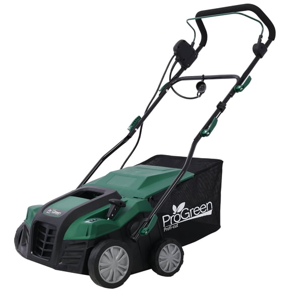 Garden Scarifier, 2-in-1 16INCH Dethatcher Scarifier,15 Amp Electric Lawn Dethatcher,Removable Collection Bag extra large 58QT,