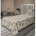 thumbnail image 1 of Ambesonne Garden Scene Flat Bedding Sheet Soft Top Sheet, Simple Modern Flowers, Twin XL, Dark Slate Blue Dusk, 1 of 1