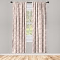 thumbnail image 1 of Garden Scene Window Curtains, Repetitive Leaf Silhouettes Pattern on Plain Backdrop Autumn Vibes, Lightweight Decor 2-Panel Set with Rod Pocket, Pair of - 28"x63", Pale Mauve Taupe Cream, by Ambesonne, 1 of 3