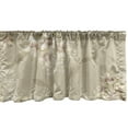 thumbnail image 1 of Garden Scene Window Valance, Springtime Vibes Neutral Colors Boho Flowers Vintage Autumn Print, Curtain Valance for Kitchen Bedroom with Rod Pocket, 54" X 18", Pale Khaki White Camel, by Ambesonne, 1 of 2