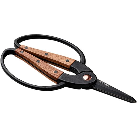 Garden Scissors - Walnut Scissors - Garden Supplies and Indoor Plant Accessories - Plant Shears with Wide Handles - Comfortable Fit Trimming Shears (Small)