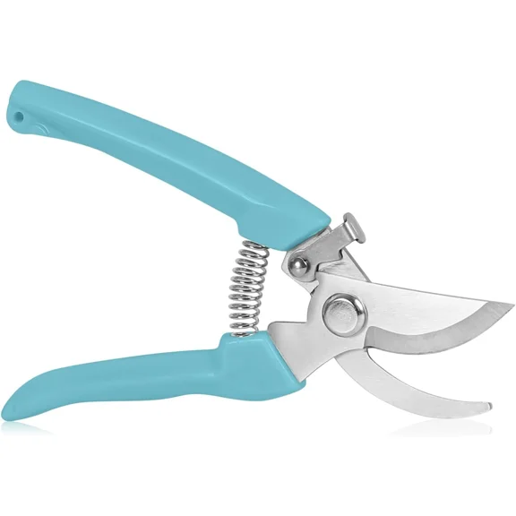 Garden Scissors for Plant, Tip Pruning Shears for Cutting Flowers, Trimming Plants, Bonsai and Fruits Picking (Blue Bypass Blade Pruner)