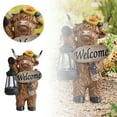 thumbnail image 1 of Garden Sculptures Cow Solar Statue Outdoor Animal Decoration with LED Light for Patio and Yard, 1 of 6