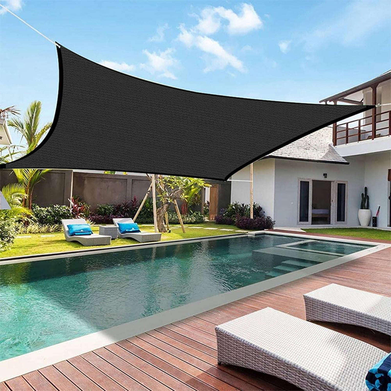 Garden Shade Cloth, Durable Mesh Tarp with Grommets, 85% Black Sunblock Shade Net Shading for Plants, Greenhouse, Barns Kennel, Patio, Sun Shade Outdoor Sunshade Swimming Pool Sun Awning
