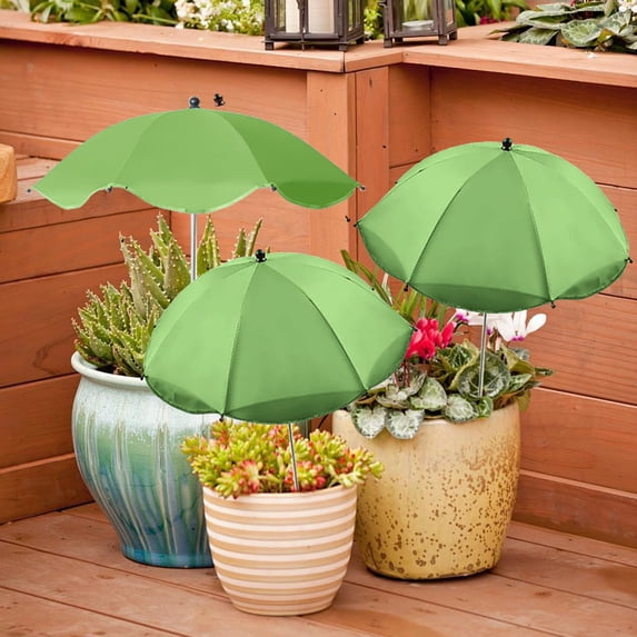 Garden Shade Umbrella for Outdoor Sun Umbrella with Adjustable Angle and Height Sturdy Sunshade Cover for Potted Garden Bed Flower Pot Vegetable Patch 15.8*2.0*2.0 Inches
