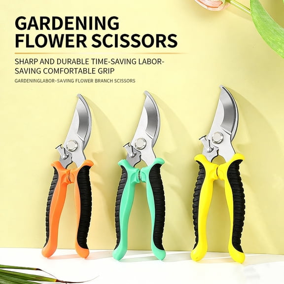 Garden Shears Pruning Garden Clippers, Bulk Bypass Pruner Heavy Duty for Gardening Hedge Plant Cutting Flower Scissors, Suitable for Tree Trimming Bonsai Cutting Fruits Picking-9.06" Green