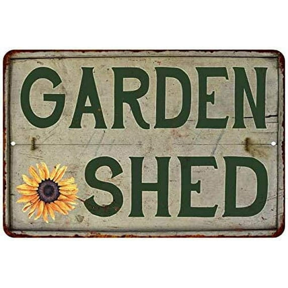Garden Shed Vintage Look Garden Chic 8 x 12 Matte Finish Metal 108120020043