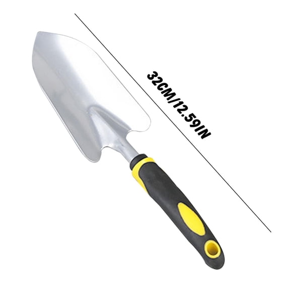 Garden Shovel Hand, 12inSilver Blade, Heavy Duty Shovel, Yellow Black Grip, 1 Pc Garden Hand Tools