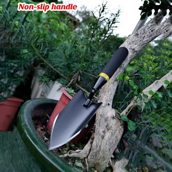 Garden Shovel Heavy Duty Hand Carbon Steel Trowel with Rubberized Handle,for Diligent Farmer Soil Planting Digging Transplanting