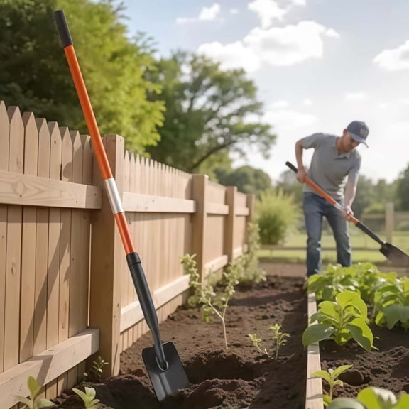 Garden Shovel, Outdoor Hand Tool Shovel, with Handle, Sturdy and Durable, Easy To Store, Suitable for Vegetable Garden and Garden Planting, Digging