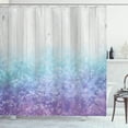 thumbnail image 1 of Garden Shower Curtain, Dreamy Abstract Garden Perennial Petals Branches in Pastel Colors Artwork Print, Fabric Bathroom Set with Hooks, 69W X 84L Inches Extra Long, Lavender Blue, by Ambesonne, 1 of 2