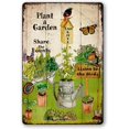 thumbnail image 1 of Garden Sign Garden Decor Retro Metal Garden Signs Plant A Garden Sign Outdoor Garden Art Wall Decor Funny Garden Signs Courtyard Rustic Garden Decoration Fence Decoration Gardening Gifts For Women, 1 of 7