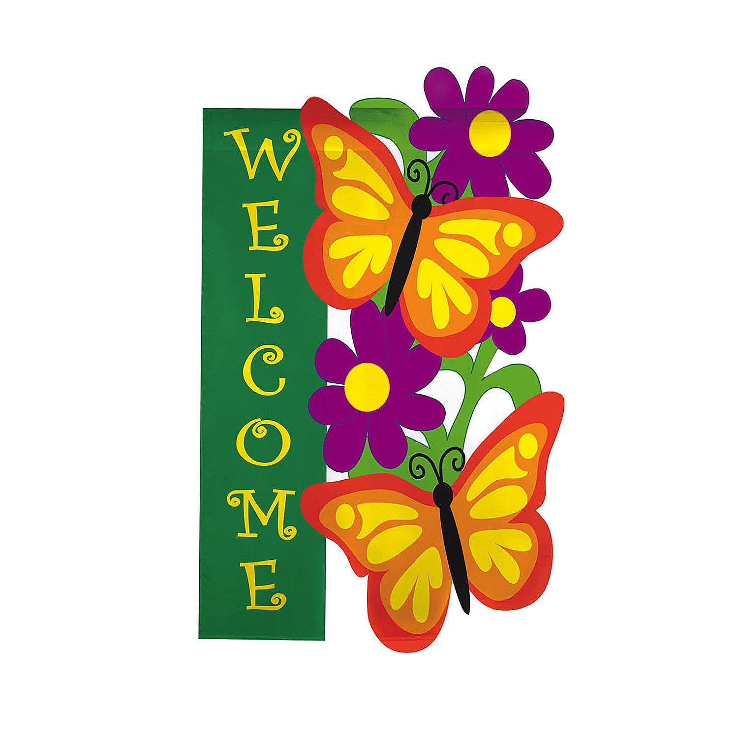 Evergreen Enterprises Butterfly Garden Decorative Flag