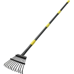 Gardzen Large Leaf Scoops, 12 Tines Leaf Rake, 72 Gallon Garden Bag ...