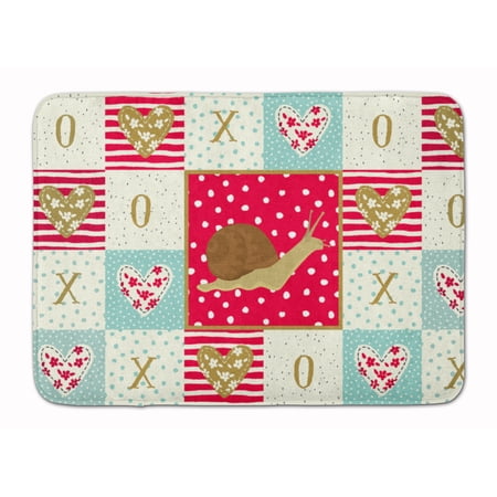 Garden Snail Machine Washable Memory Foam Mat Red