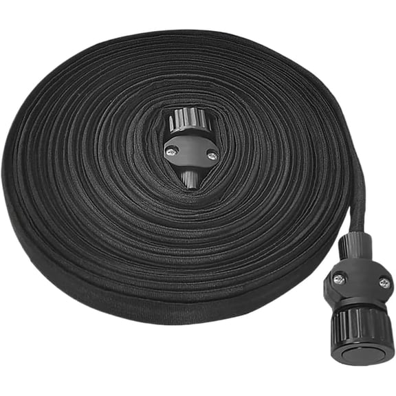 Garden Soaker Hose Leak-Proof Flat 50Ft Sprinkler Tubing, Knot-Proof Double Layer for Lawn Vegetable Tree Root Greenhouse