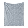 thumbnail image 1 of Garden Soft Flannel Fleece Throw Blanket, Botanical Art with Bush Leaves and Abstract Flowers in Dusty Blue Tones, Cozy Plush for Indoor and Outdoor Use, 60" x 80", Pale Taupe Blue Grey, by Ambesonne, 1 of 5