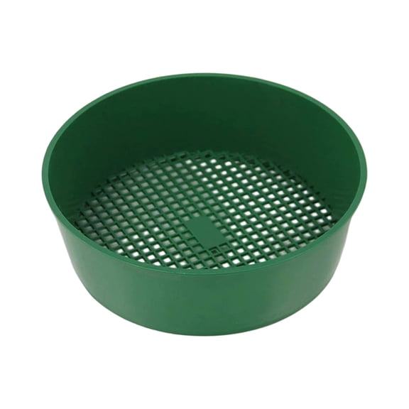 Garden Soil Sieve , Round Sifter for Potting Mix and Compost Filtration , Sturdy Plastic and Stainless Steel Mesh 8 Inch , Backyard Farming Lawn Care and Professional Horticulture Tool