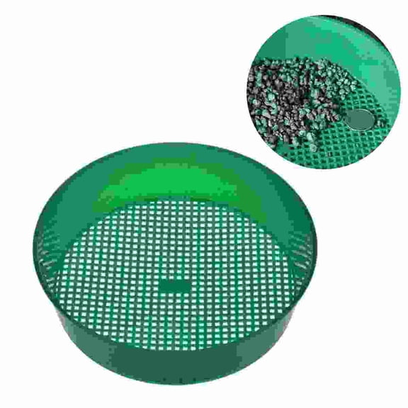 Garden Soil Sieve Screen Round Plastic Mesh Sifter for Gardening, Compost Sand Stone Filter Sifting Tool for Potting Soil, Gravel and Growing Medium Screening