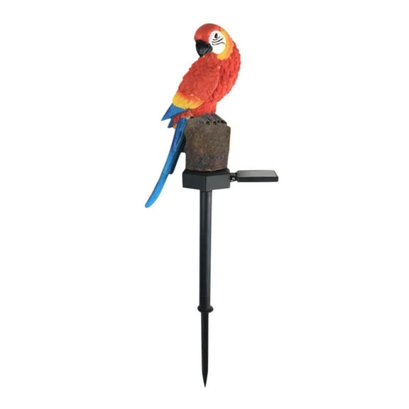 Garden Solar Light Outdoor Decor, Solar LED Light with Stake, Lawn Resin Decor Decorative Landscape Lights Pathway Patio Outdoor Parrot Animal Garden Placement Light