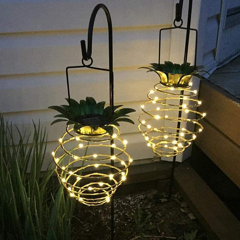 Garden Solar Lights, Waterproof 30 Led Outdoor Garden Decor Pineapple