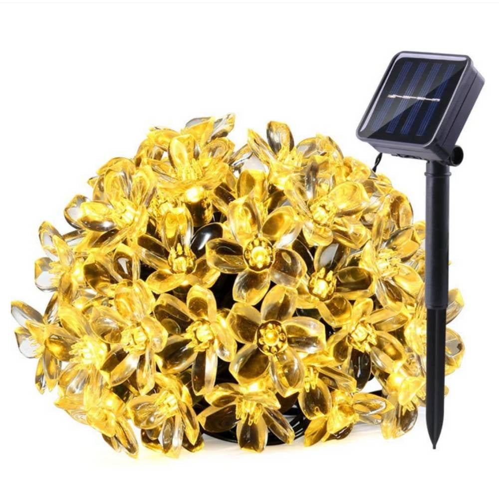 Garden Solar String Lights,22.96ft 50 LED Solar Fairy Blossom Flower