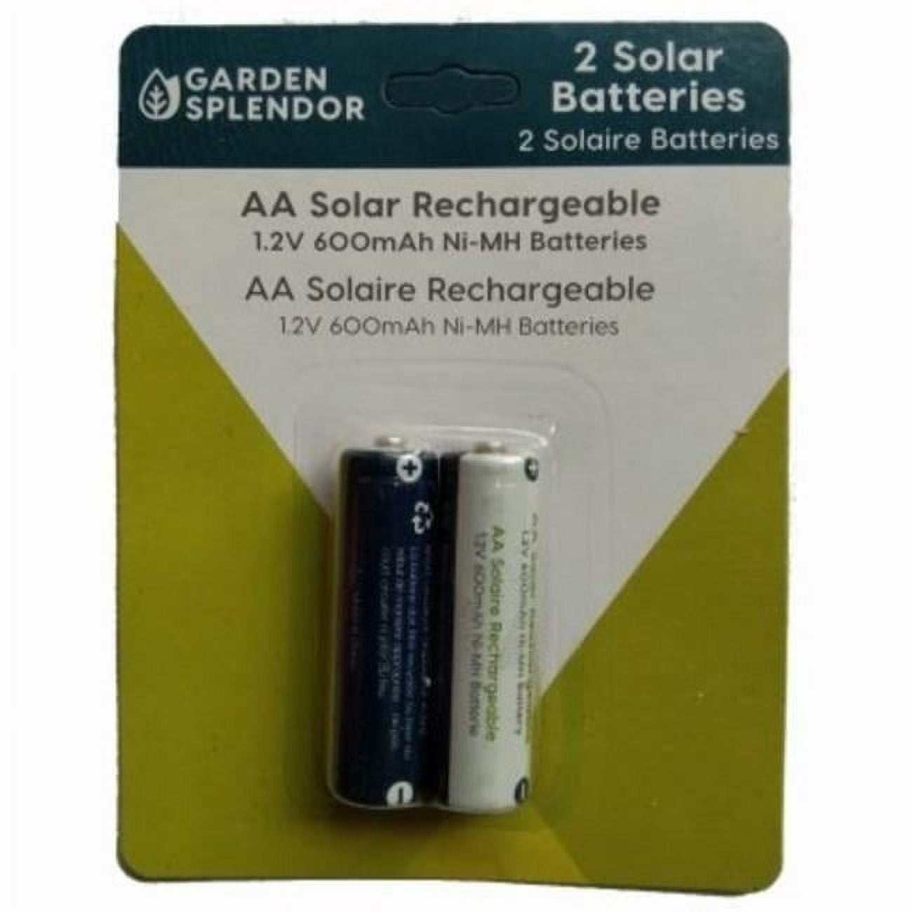 Garden Splendor 830-1903 Solar Light Rechargeable Batteries, AAA, 2-Pk. - Quantity 1