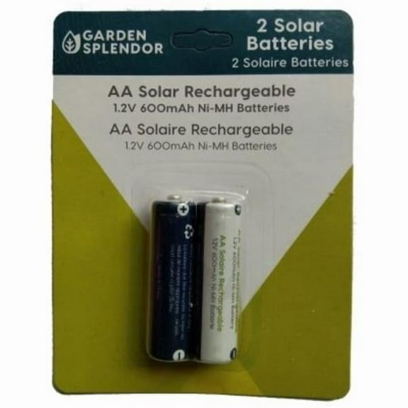 Garden Splendor 830-1903 Solar Light Rechargeable Batteries, AAA, 2-Pk. - Quantity 1