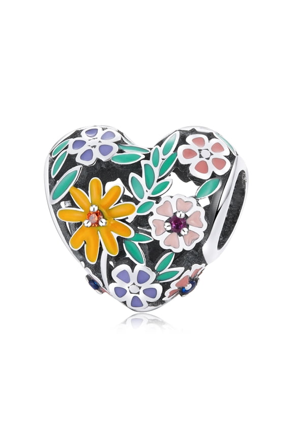 Garden Spring Fashion Silver-Plated Charm Beads for Jewelry Making