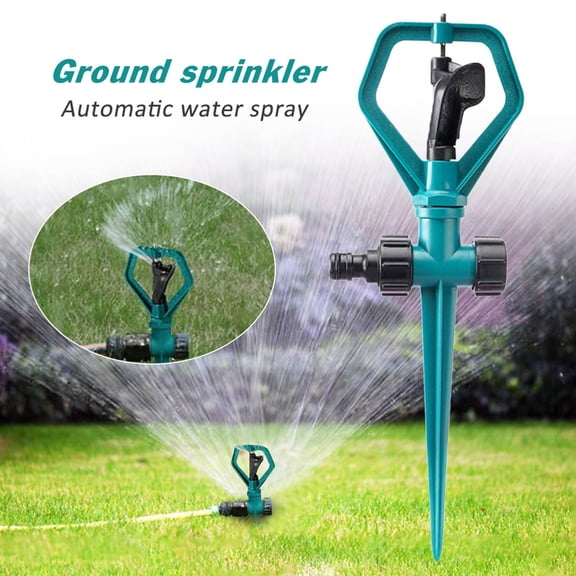 Garden Sprinkler 360 Rotation, Automatic Oscillating Sprinkler, Ground Insert Irrigation Tool, Adjustable Spray Nozzle, Lawn Yard Watering System