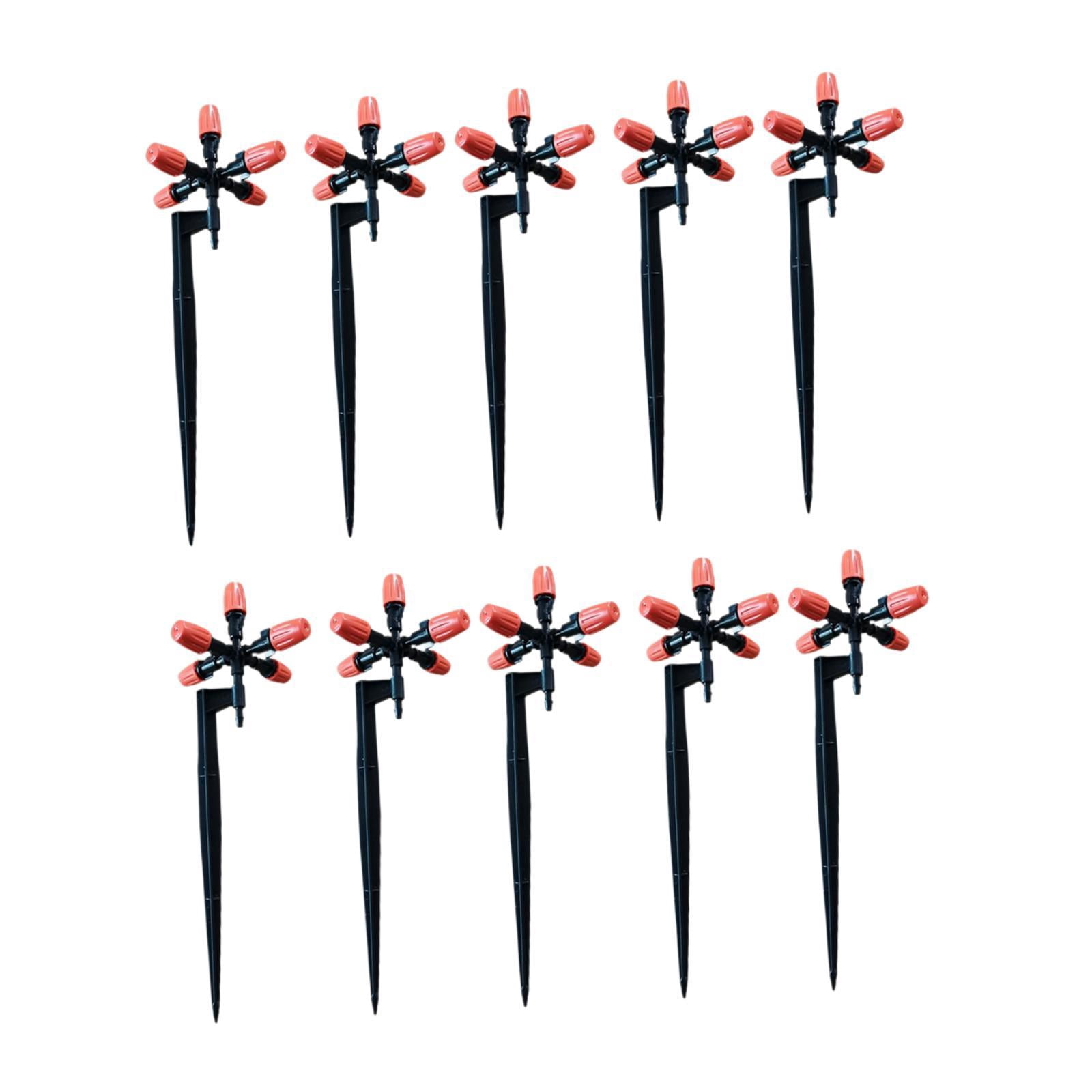 Garden Sprinkler Adjustable Irrigation Dripper Rotating Nozzle ABS Material for Lawn Flower Beds