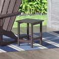 thumbnail image 1 of Garden Square Plastic Adirondack Outdoor Side Table, Dark Brown, 1 of 5
