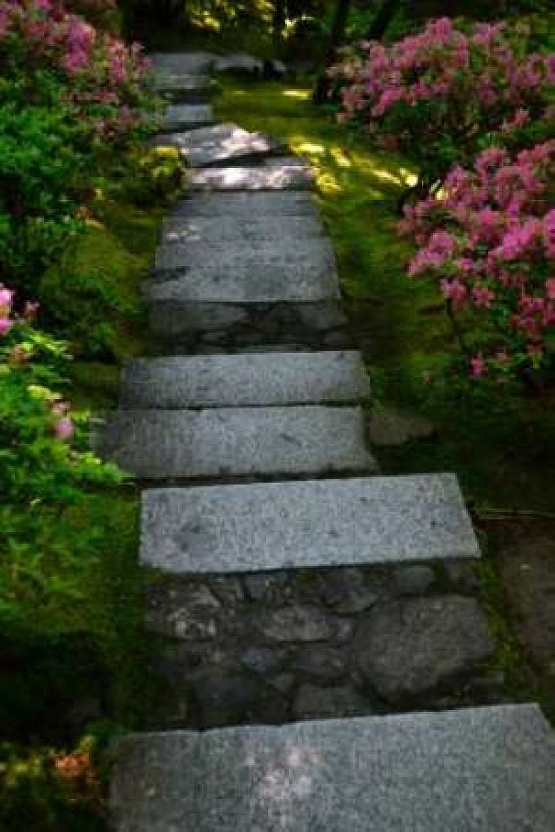 Garden Stairs I Canvas Art - Brian Moore (12 x 18)