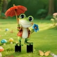 thumbnail image 1 of Garden Stake Frog Figurine Acrylic Outdoor Decor | Cute Flower-Holding Frog Ornament | Weather-Resistant Garden Pathway Accent | 100g | Easy Installation | Unique Gift Idea, 1 of 3