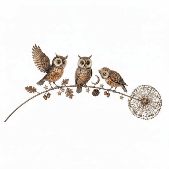 Garden Stake,Owl Hummingbird Highland Cattle Shape Metal Yard Art With Accent, Weather Resistant Floral Sculpture Outdoor Stakes For Lawn Patio Flower Bed Backyard Decor