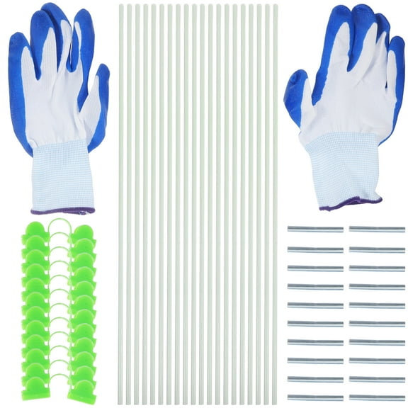 Garden Stake Plant Support Stakes Greenhouse Tunnel Planting Hoops Shed Holder Hook Metal Arched Glass Fiber