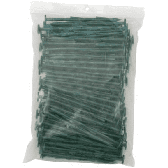 Garden Stakes 100-Pack Green 6" Super Strong, Rust & Break Resistant Made in USA, Patented Design for Landscaping, Turf, Tarps, Tents & Camping Reusable & Eco-Friendly$$Garden & Patio
