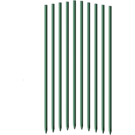 Garden Stakes 3Ft 50 Pack, 1/4-Inch Dia Ecofriendly Plant Stakes/Tomato Stakes/Green