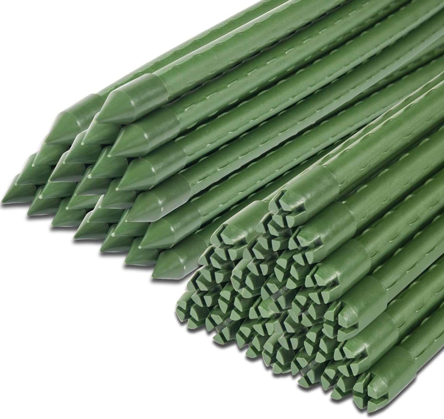 Garden Stakes 6 Ft Steel Plant Stakes Sturdy Tomato Stakes, Pack Of 25