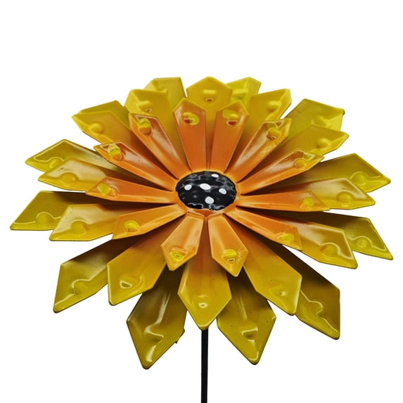 Garden Stakes Metal Flower Art Outdoor Courtyard Ornament Metal Sculpture Gift for Mom
