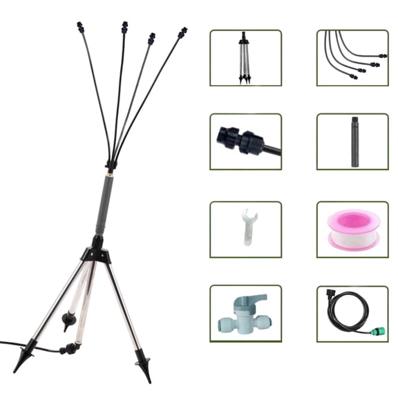 Garden Standing Misting Adjustable Stand Misting Standing Misting Cooling for Garden Pool Backyard Garden