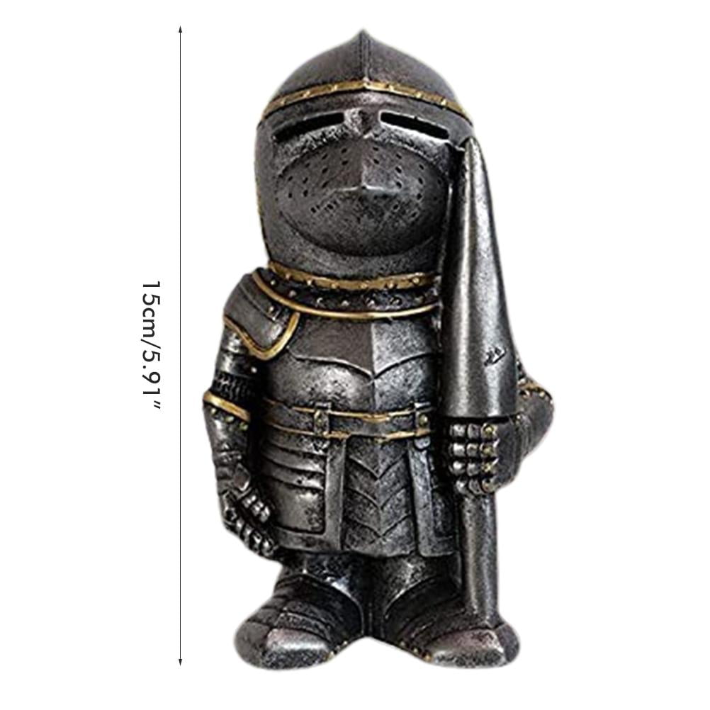 Garden Statue Knight Dwarf Guard Armor Miniature Knights Sculpture for ...